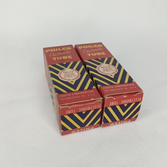 Mid Century Electronic Tube With Box Set Of 2 Philco Model 8EB8 NOS NIB 1950s - Picture 7 of 9